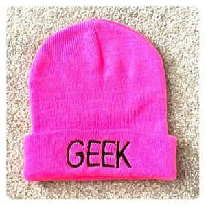 Hot Pink Geek Beanie